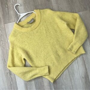 Everlane Alpaca Sweater oversized crewneck knit womens Yellow (small) cozy warm